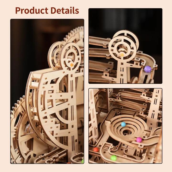 Produktbild The Toy Company 3D Holz Kugelbahn, Murmelbahn Puzzle aus Holz, batteriebetrieben