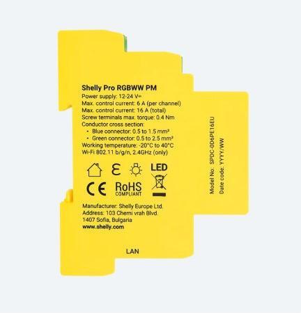 Immagine prodotto Shelly Pro RGBWW PM (Attuatore dimmerabile)