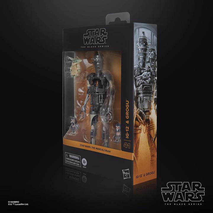 Actual product image Hasbro Star Wars: The Mandalorian Black Series Actionfiguren 2er-Pack IG-12 & Grogu 15 cm
