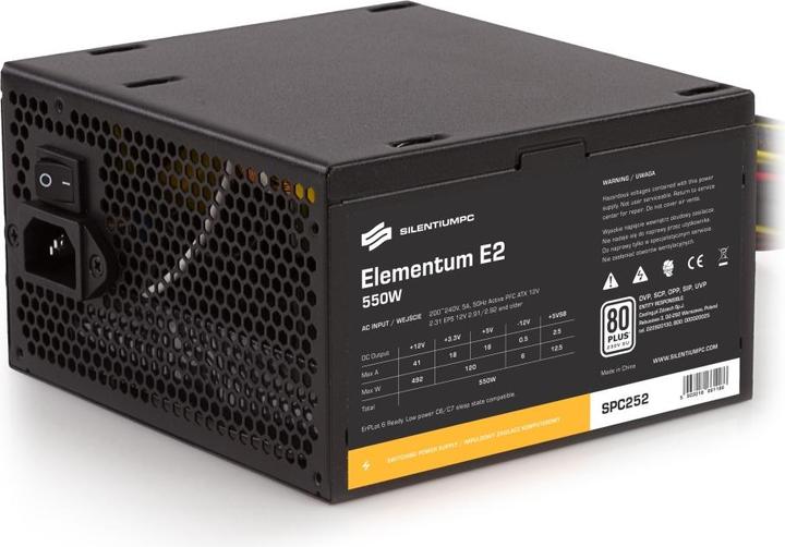 Produktbild Silentium PC Elementum E2 - Netzteil (intern) (550 W)