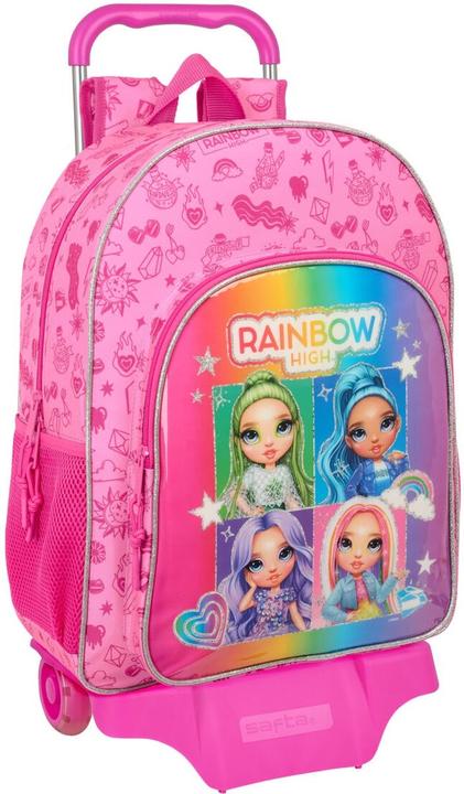 Image du produit Rainbow School Rucksack with Wheels High Shine Multicolour 33 x 42 x 14 cm