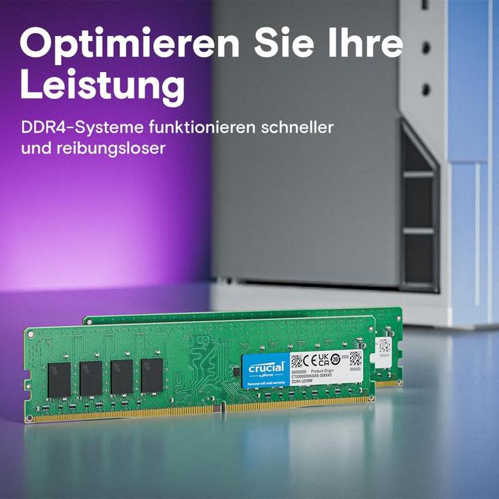Productafbeelding Crucial Desktop Geheugen (1 x 8GB, 3200 MHz, DDR4 RAM, DIMM 288 pin)