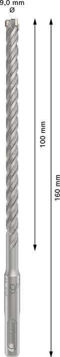 Produktbild Bosch Professional Zubehör PRO SDS plus-5X Hammerbohrer, 9,5 x 100 x 160 mm (9,5 mm)