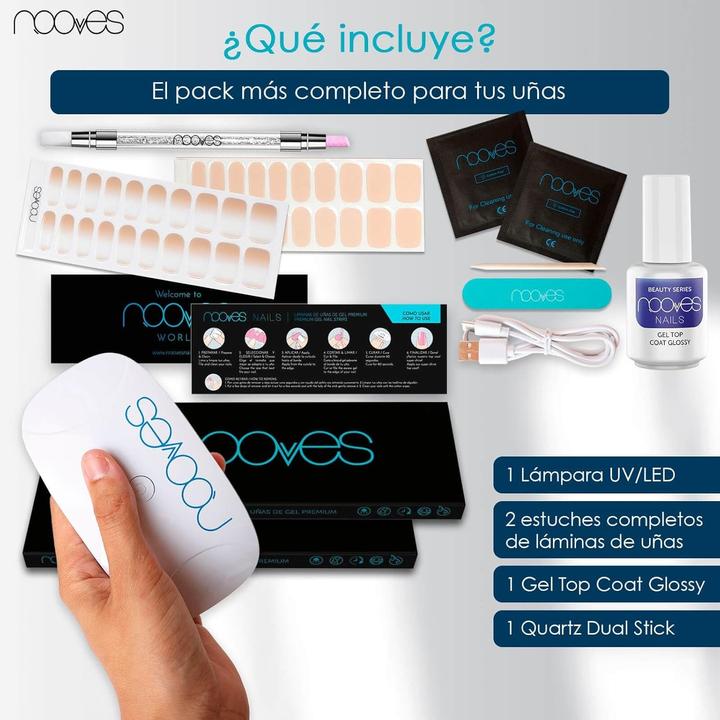 Nooves Kit de démarrage Beauty Nude (Kit de mise en forme des ongles, Nude)