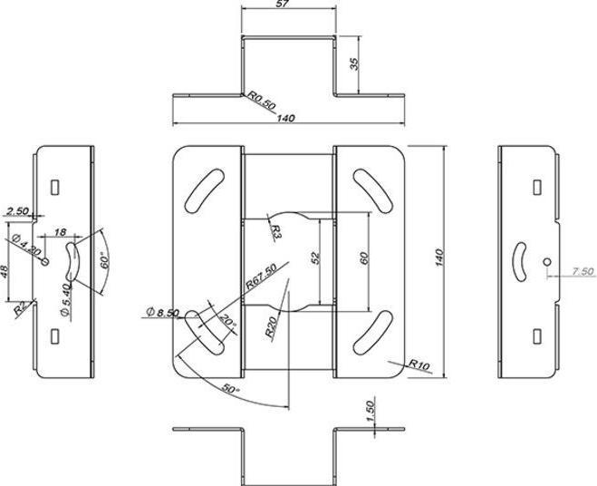 Actual product image Hagor Bracket (Ceiling)