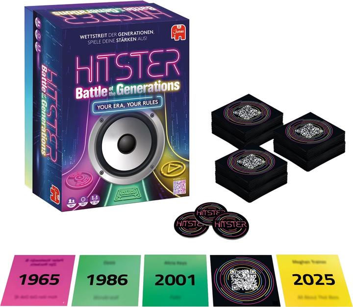 Produktbild Jumbo Hitster - Battle of the Generations (Germany) (Deutsch, 2 - 10 Spieler)
