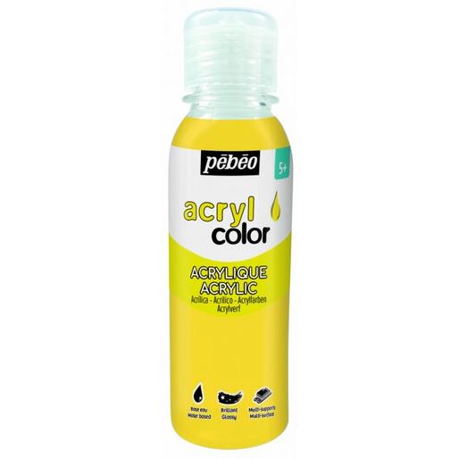 Pebeo, Künstlerfarbe + Bastelfarbe, Acrylcolor (Primärgelb, 150 ml)