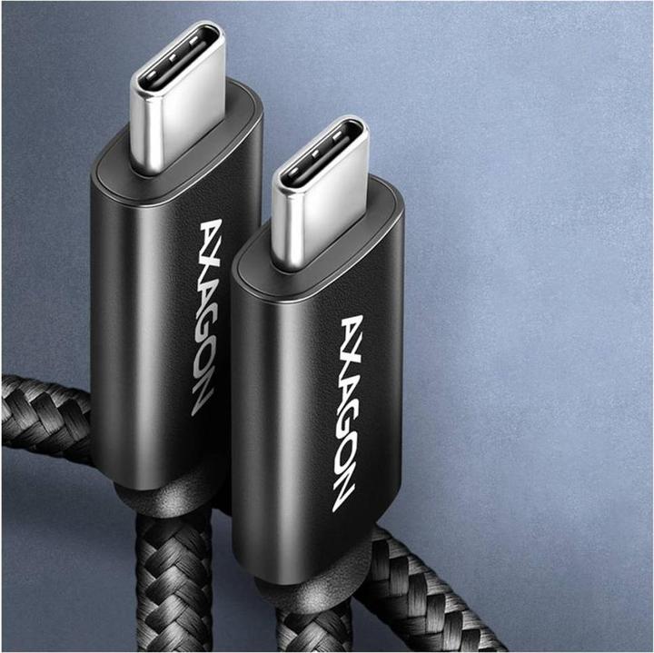 Produktbild Axagon BUCM4X-CM10AB NEWGEN USB-C <> USB-C 4 Gen 3x2 Kabel 0,5 m Schwarz (0.50 m, 240 W)