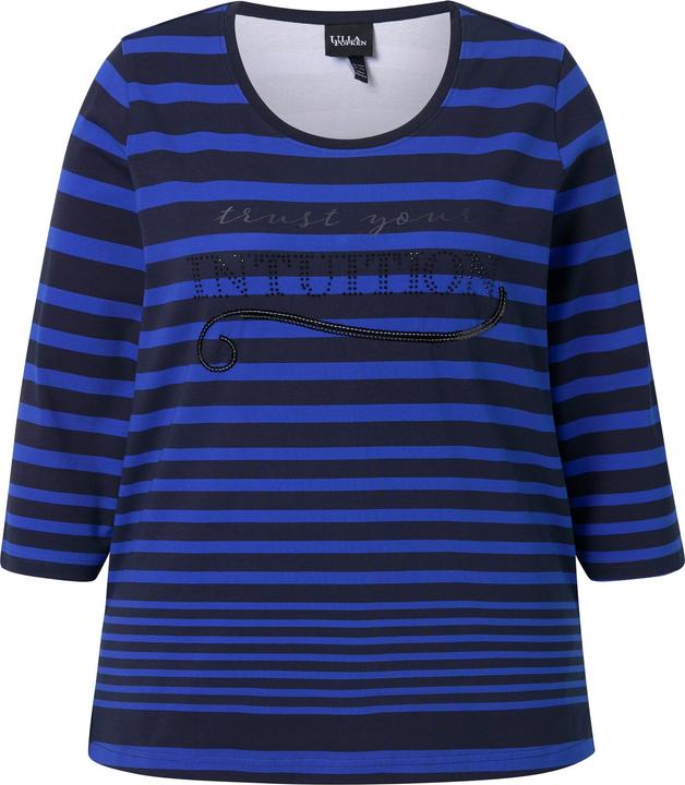 Immagine prodotto Ulla Popken Maglia classica con righe, scollo rotondo e maniche a 3/4 (58)
