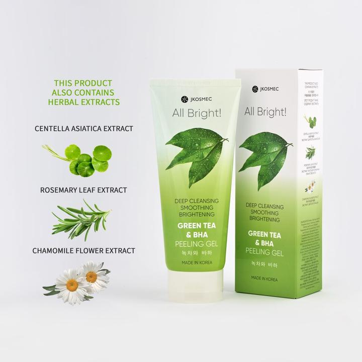 Actual product image JKosmec All Bright Green Tea and BHA Basic Peeling Gel (Cleansing scrub, 180 ml)
