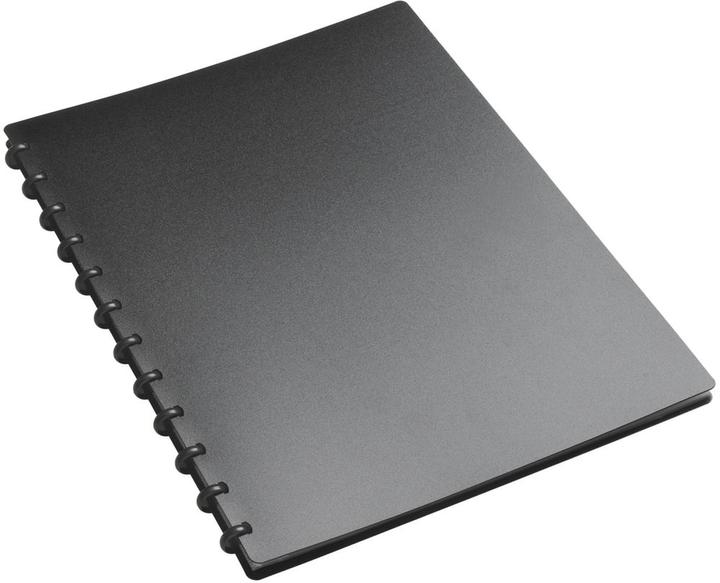 Produktbild Foldersys Sichtbuch A4 PP 20 Hüllen mit T-Stanzung 6mm-Ringe schwarz (A4, 1 x)