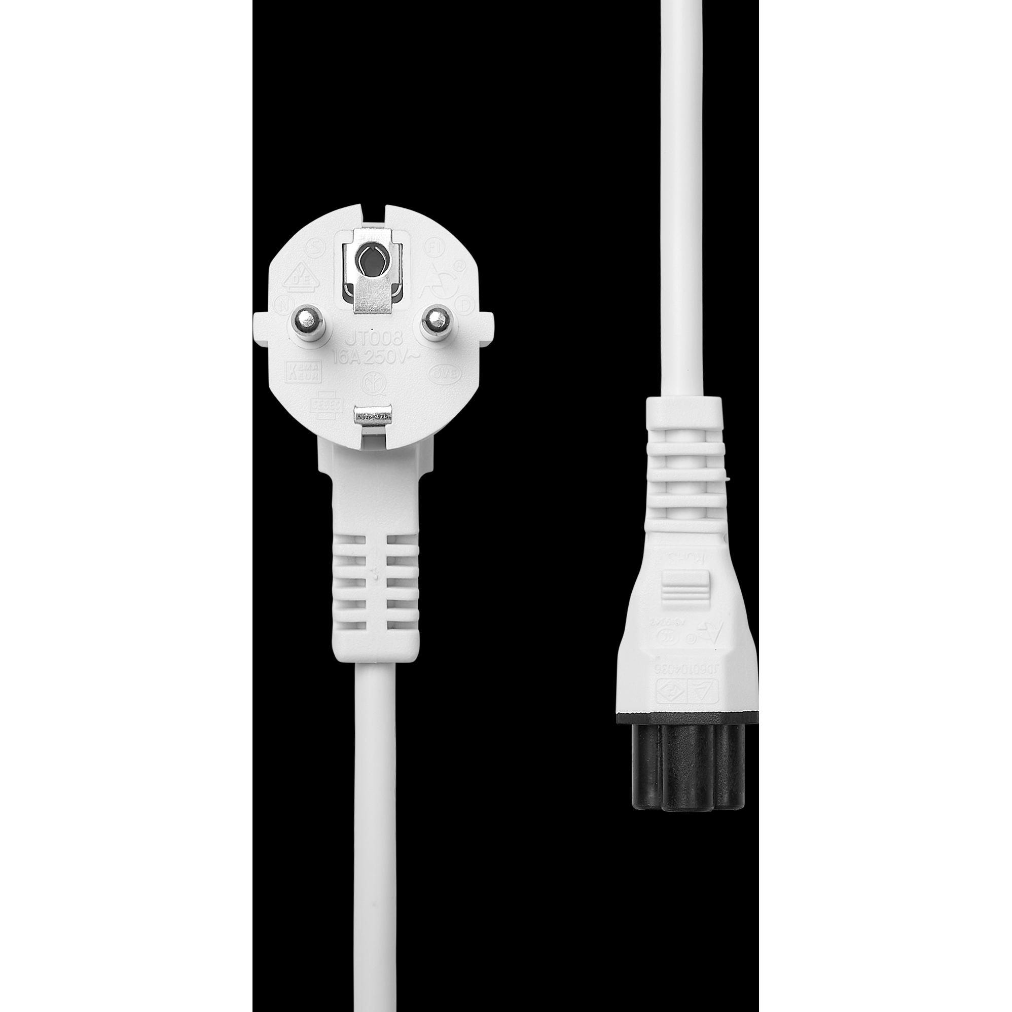 ProXtend Power Cord Schuko Angled to C5 1M White (1 m), Stromkabel