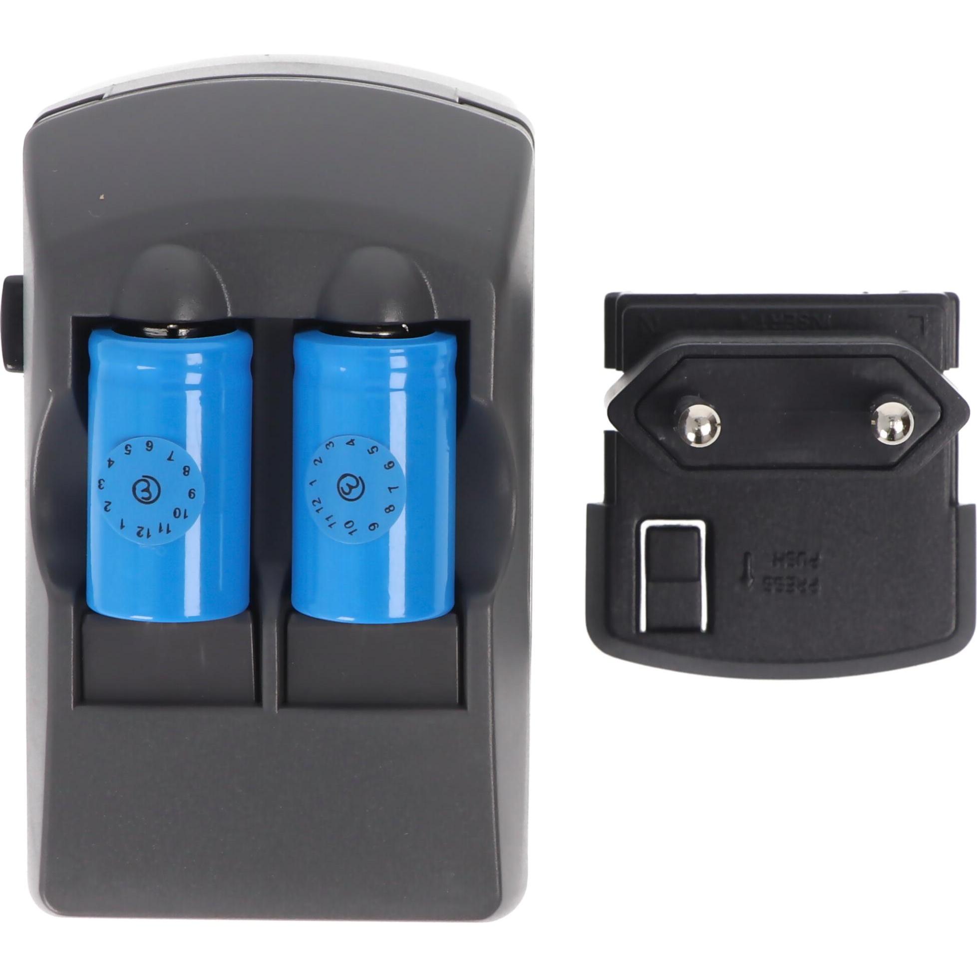 Thumbnail - AccuCell CR2 Ladegerät Li-ion, CR-2 Ladegerät inkl. 2x CR2 Akku, Kamera Stromversorgung