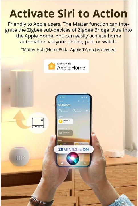 Image du produit Sonoff Bramka Matter ZigBee Bridge Ultra ZBBridge-U (RJ45 LAN, 1.5 GHz, 1 Go de RAM, 8 Go)