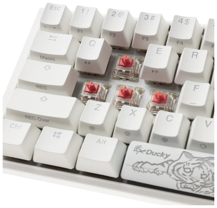 Produktbild Ducky One 3 Classic Pure White SF Gaming Tastatur, RGB LED - MX-Silent-Red (US) (US, Kabelgebunden)