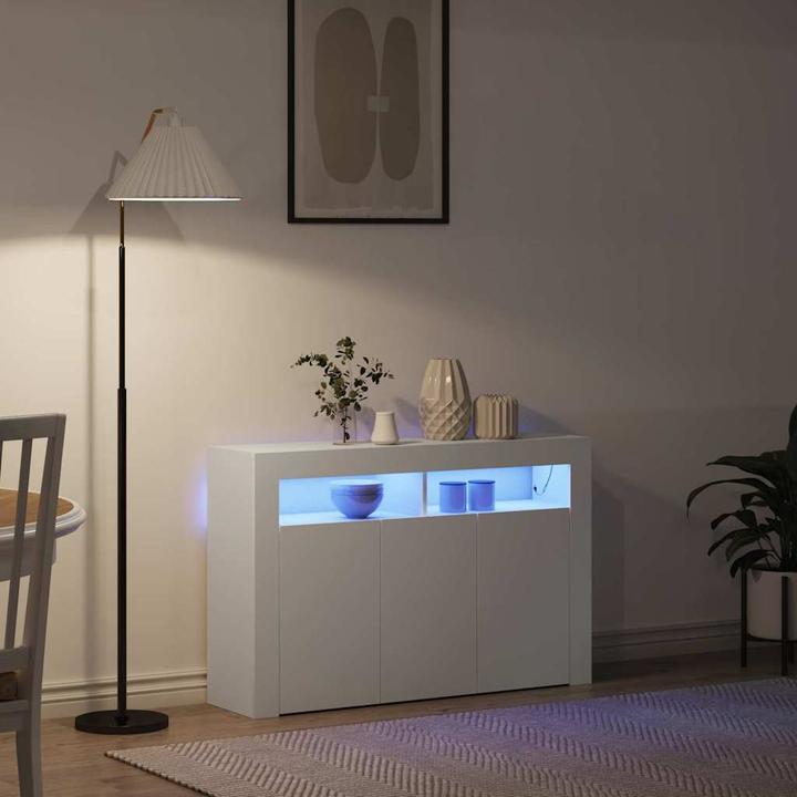 Image du produit vidaXL Buffet blanc Blanc Engineered Wood 116 x 30 x 75 cm Moderne