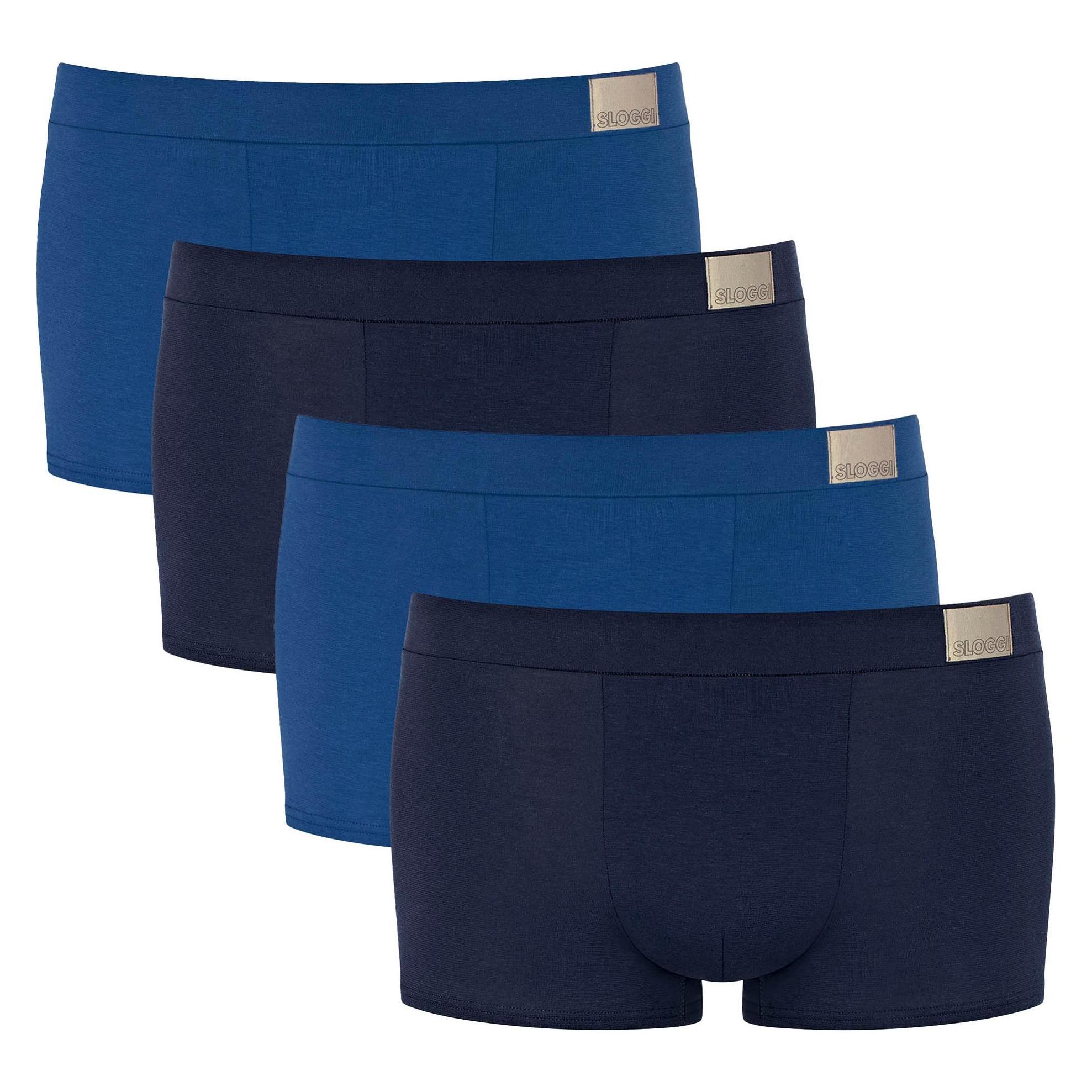 Sloggi, Herren, Unterhosen, Go Natural Hipster C4P, Blau, (Xl, 4er Pack)