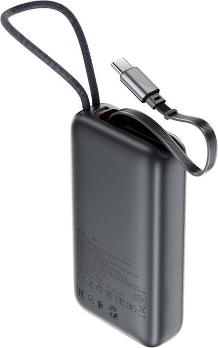 Actual product image Acefast - Power Bank (M32) - with Telescopic Cable, Type-C, Fast Charge, PD35W, 10000mAh - Gray (10000 mAh, 35 W)