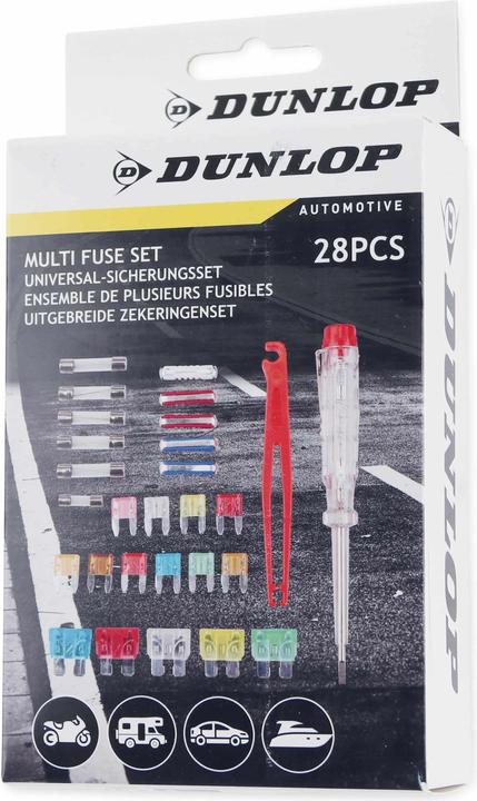 Actual product image Dunlop Universal fuse set 28 pcs. (30 A)