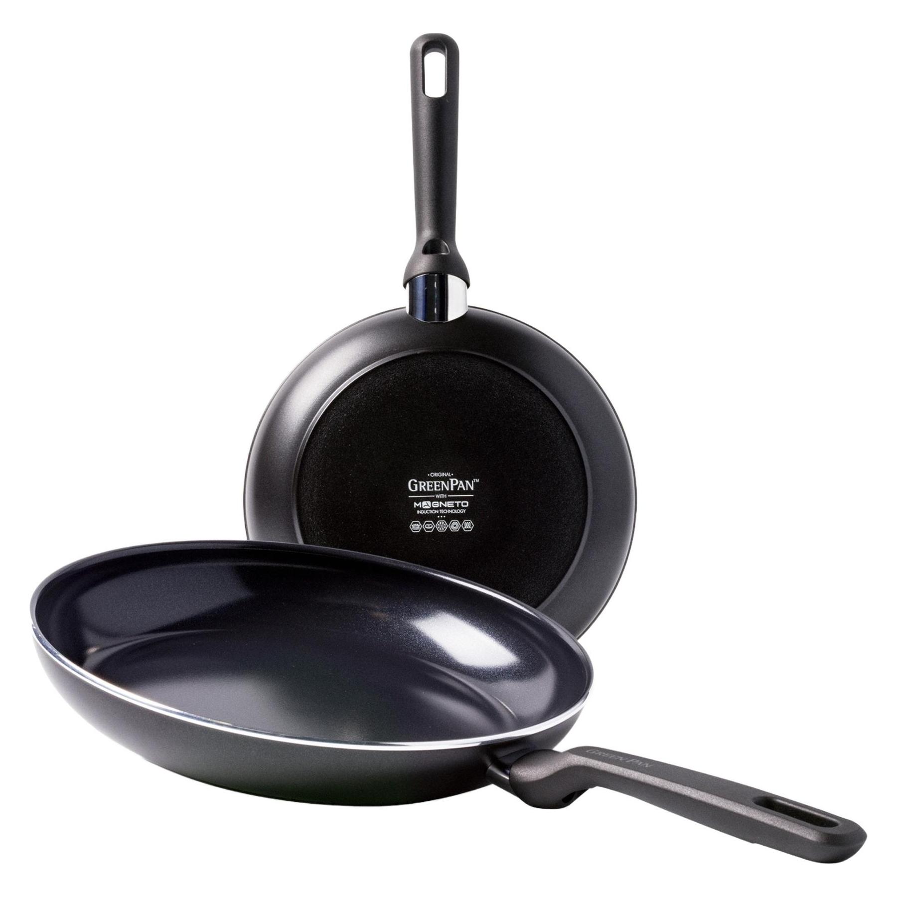 Greenpan Memphis Keramische Pannenset - 28 Cm - Pfas-vrij, Pan + Steelpan, Zwart