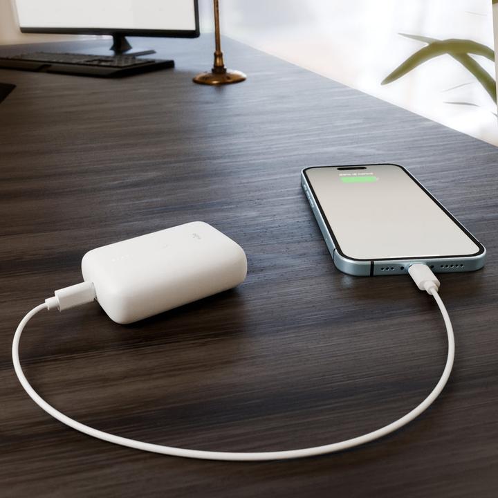 Actual product image Puro Power Bank Compact Mini USB-C & USB-A biały (10000 mAh, 22.50 W, 37 Wh)