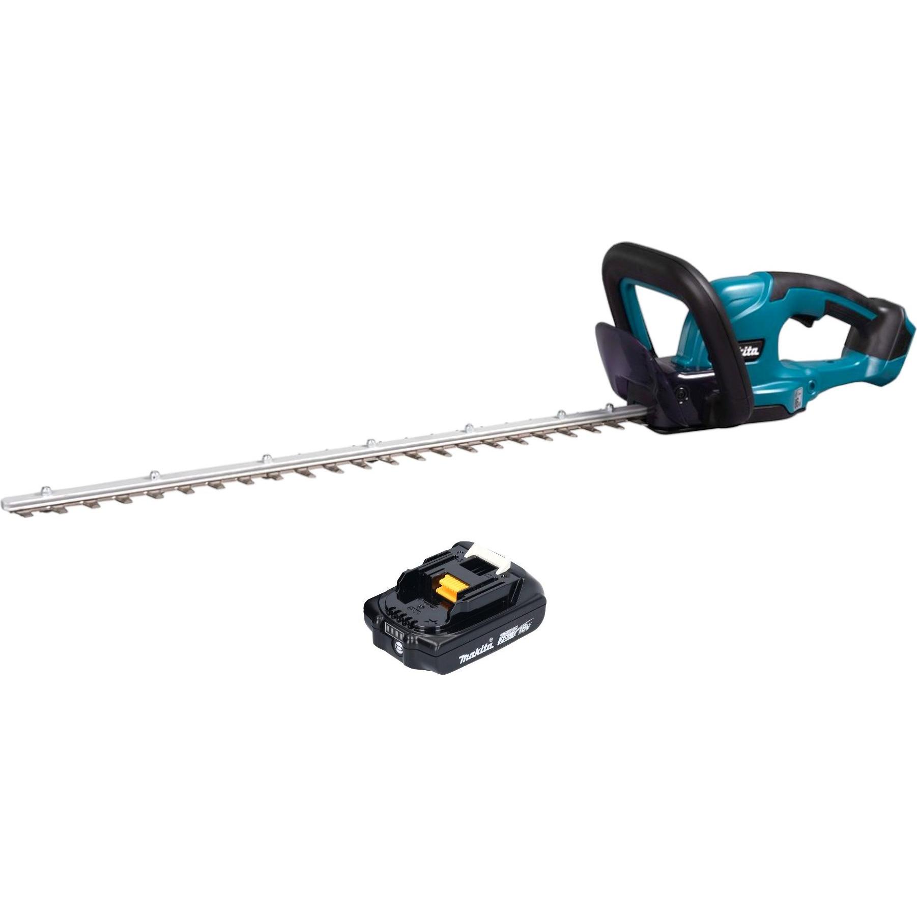Makita, Heckenschere, DUH 607 A Akku Heckenschere 18 V 60 cm + 1x Akku 2,0 Ah - ohne Ladegerät (Akkuheckenschere)