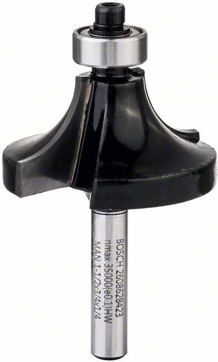 Produktbild Bosch Professional Zubehör Abrundfräser, 1/4-Zoll, R1 12,7 mm, D 38,1 mm, L 18,6 mm, G 60 mm