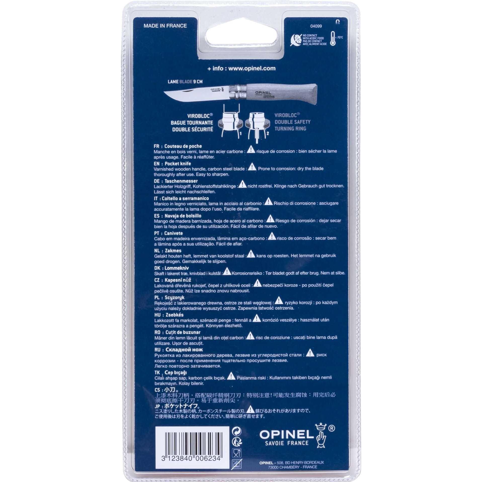 Thumbnail - Opinel, Mehrzweckmesser, SB Nr.9 Carbone (9 cm)