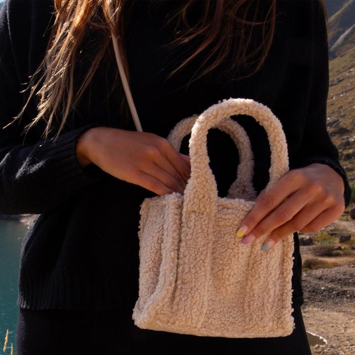 Actual product image Caseme Teddy winter bag with a detachable crossbody strap for your smartphone and accessories