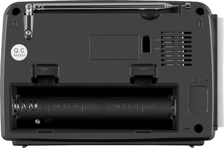 Actual product image Sven Głośnik SRP-150 szary (3W, Bluetooth, FM/AM/SW, USB, microSD, latarka, bateria) (AM, FM, Bluetooth)