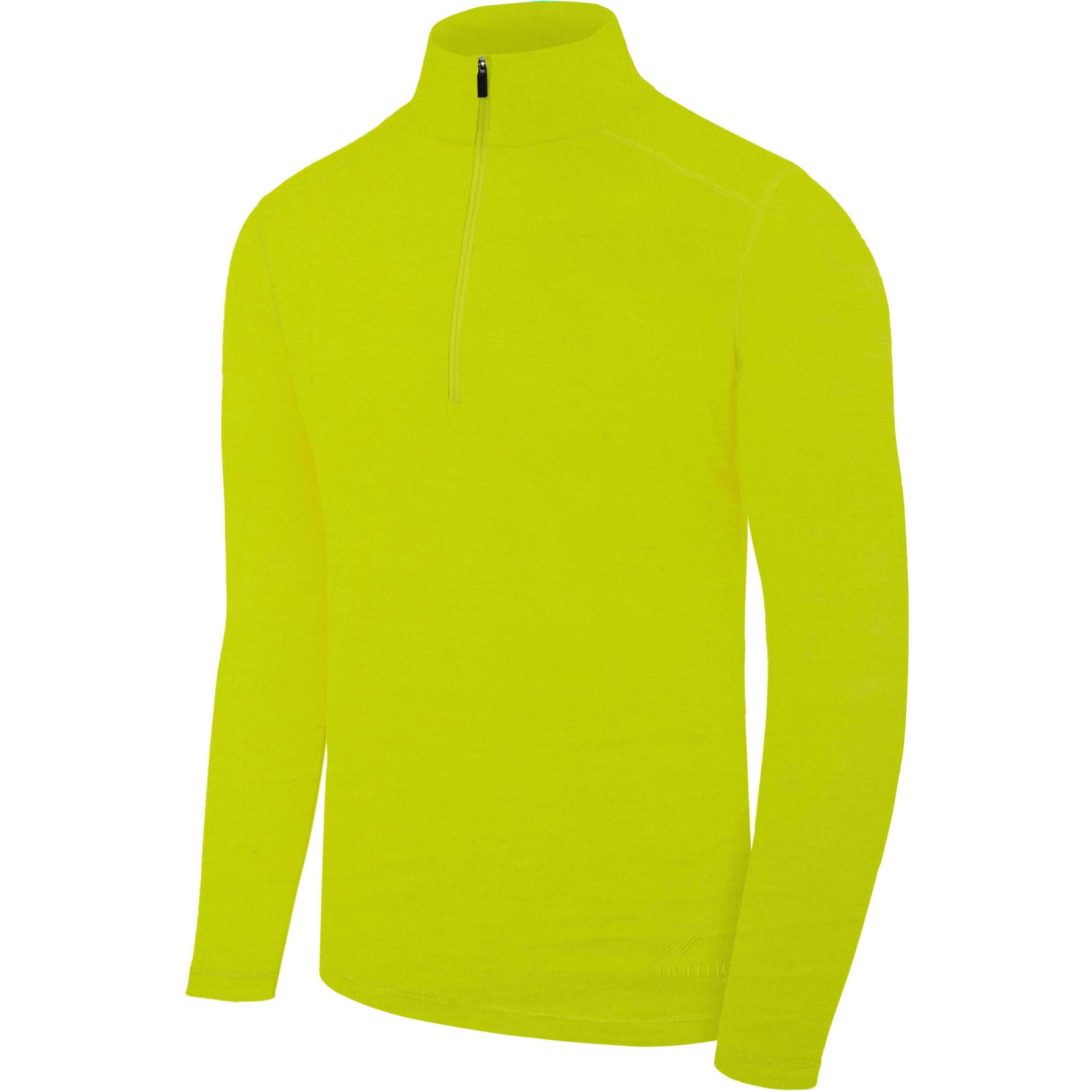 Normani, Herren, Funktionsshirt, Herren Merino Langarm mit 1/4 Zipper Canberra - 1583 (5XL), Gelb, 5XL