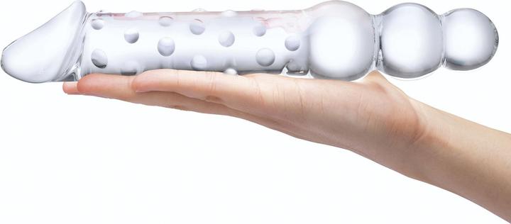 Produktbild Gläs Double Ended Glass Dildo with Anal Beads
