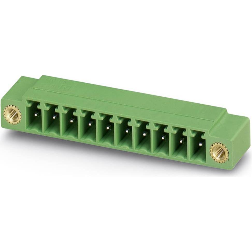 Phoenix Contact Mini PCB header,R/A,3.81mm,2 way,flanged, Cavo + Spina elettrica, Verde