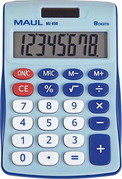 Actual product image Maul Calculator MJ450 Junior Blue (Batteries, Solar cells)