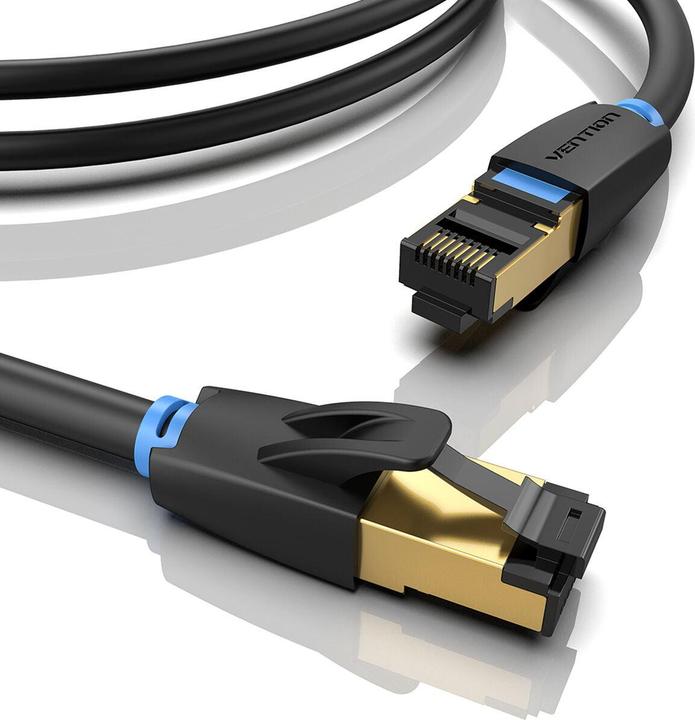 Actual product image Vention Category 8 SFTP Network Cable IKABN 15m Black (S/FTP, CAT8.1, 15 m)