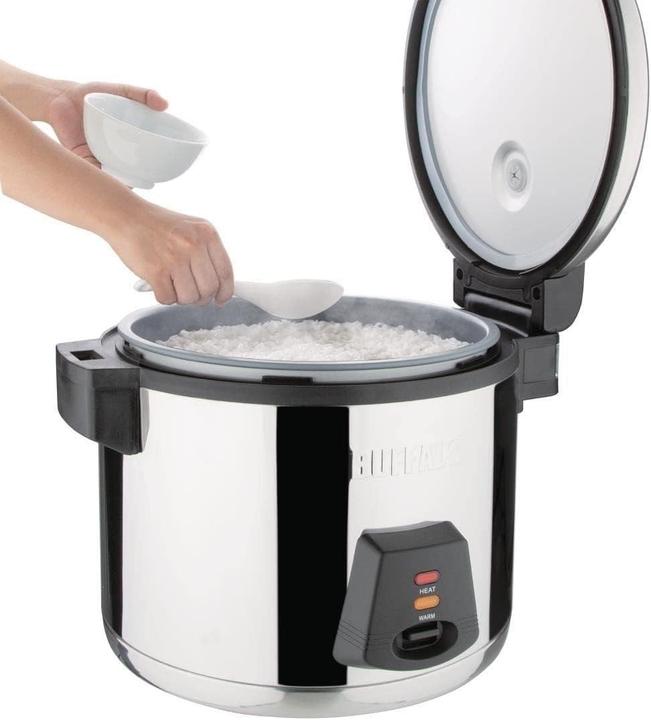 Immagine prodotto Buffalo J300 Electric Rice Cooker 6Ltr 345X460X400mm Pressure Heater Steamer Silver