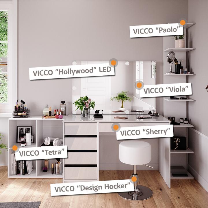 Image du produit Vicco Sherry avec éclairage (120 x 55 x 75 cm)
