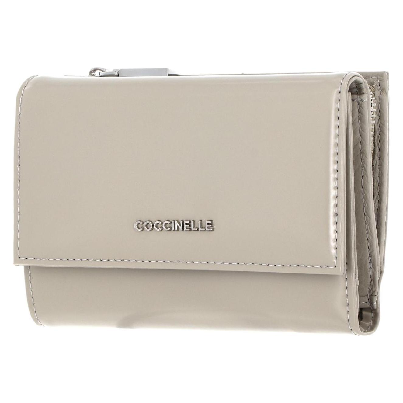 Coccinelle, Damen, Portemonnaie, Metallic Shiny Wallet, Beige