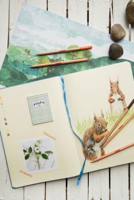 Produktbild Talens Malbuch 13 x 21 cm Seeblau (A5, Blanko, Harter Einband)