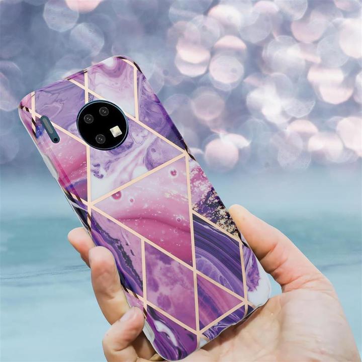 Image du produit Cadorabo Couverture IMD TPU Marbre coloré (Mate 30)