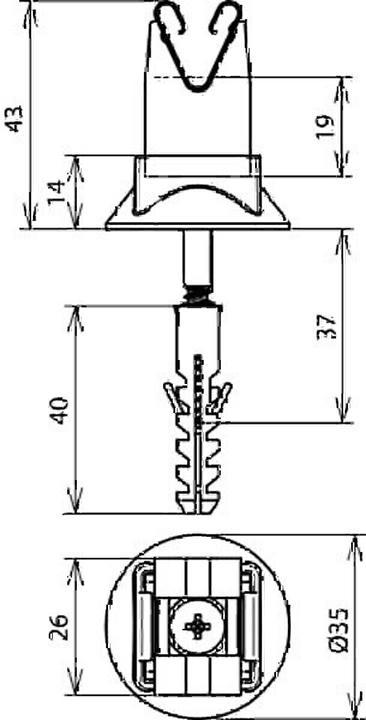 Image du produit Dehn Söhne Porte-câbles NIRO 207 109 p. Rd 8mm H 20mm Support de câble pour paratonnerre 4013364085800