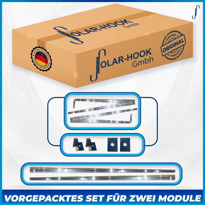 Image du produit Solar Hook Système de montage en hauteur pour 2 panneaux solaires 380-430Wp Système de base (Matériel de montage du système solaire)