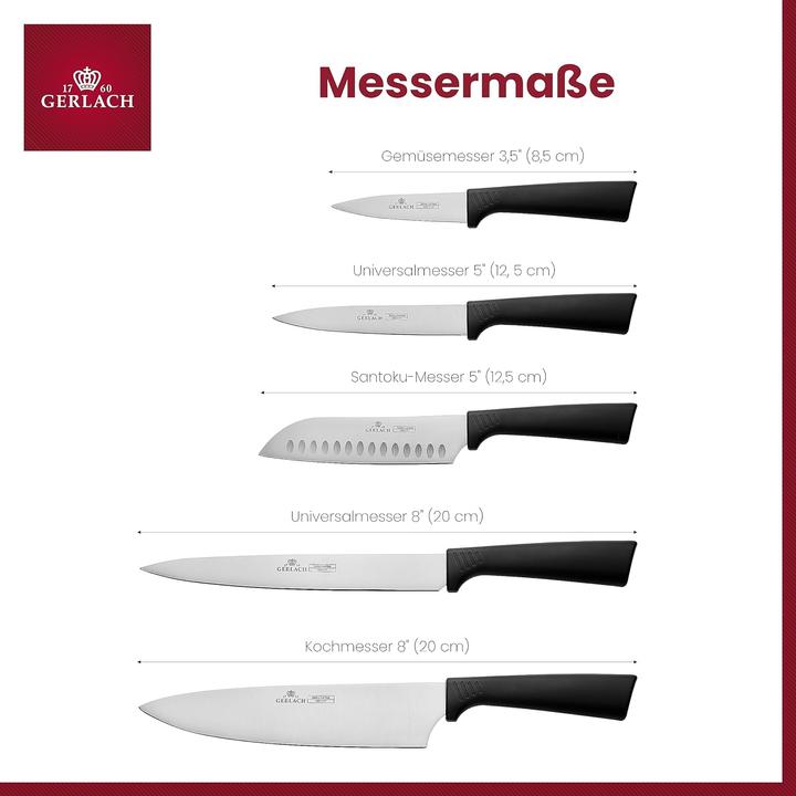 Produktbild Gerlach Messerset im Block SMART BLACK