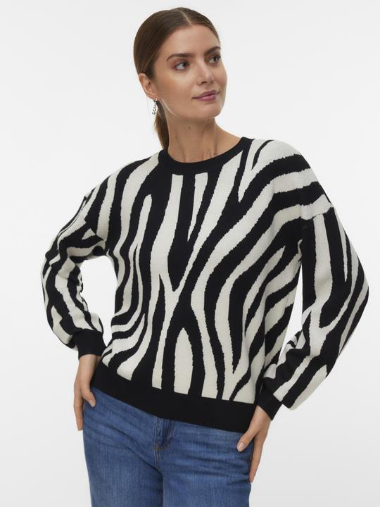 Actual product image Vero Moda Vmsiljeanimal Ls O-Nck Pullover Ga Noos (L)