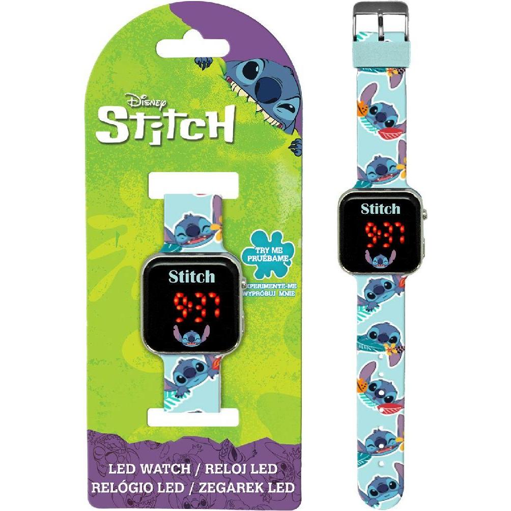 Thumbnail - Kids Euroswan, Armbanduhr, Lilo & Stitch LED Uhr, Blau, (Digitaluhr, 30 mm)
