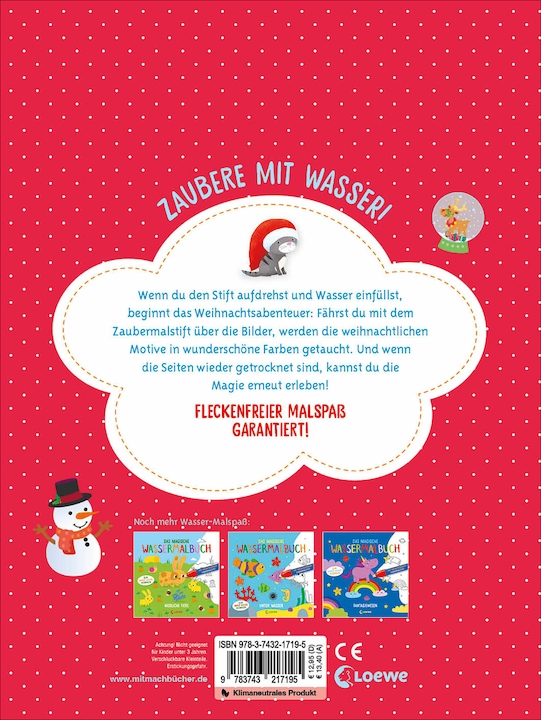 Immagine prodotto Loewe Il magico libro da colorare ad acqua - Buon Natale.