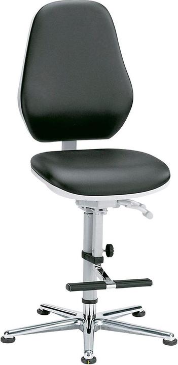 Actual product image Bimos Cleanroom industrial chair, with floor glides and step, vinyl cover with