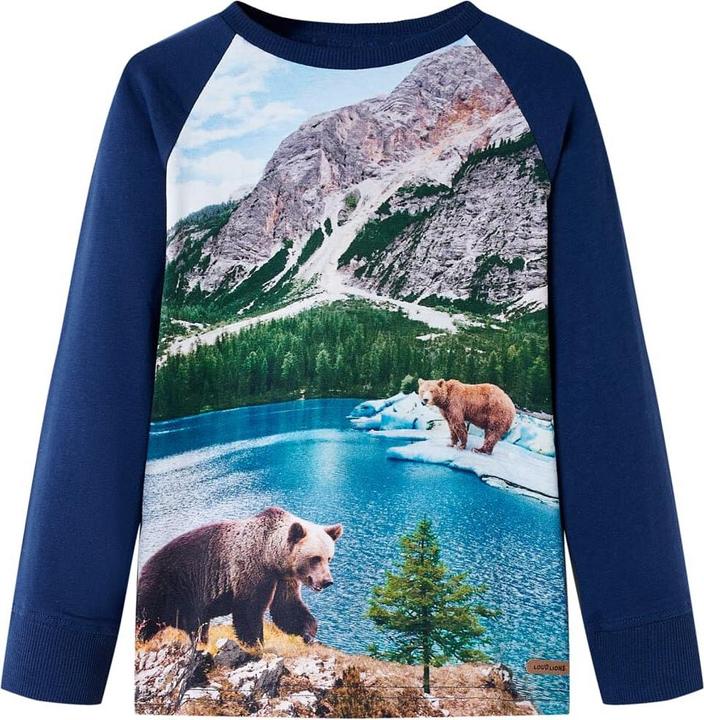 Immagine prodotto VidaXL Camicia da bambino a maniche lunghe blu navy 92,Materiale: 100 (92)