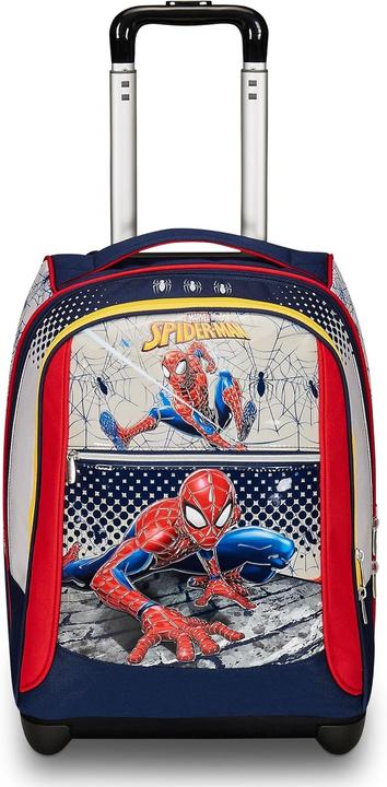 Actual product image Spiderman Double Compartment Travel Backpack with Telescoping Handle and Wheels (37 l)