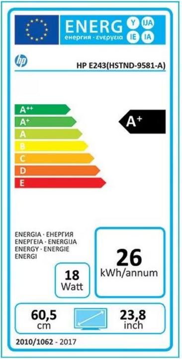 Energie-Label HP EliteDisplay E243m (1920 x 1080 Pixel, 24")